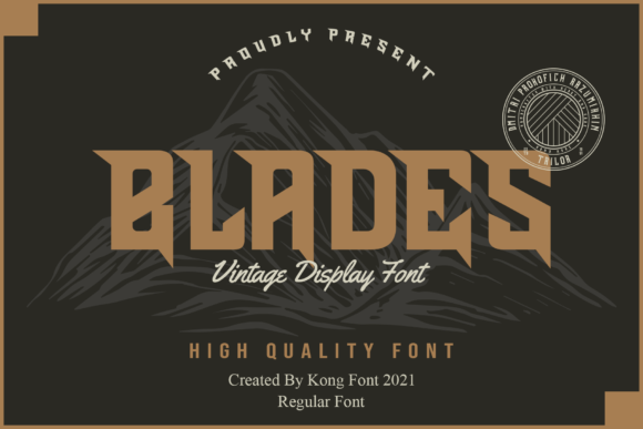 Blades: A Bold Vintage Display Font for Digital Brands