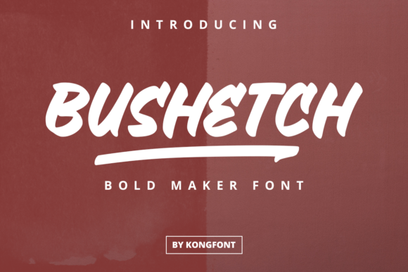 Bushetch: A Playful Display Font for Handmade Charm