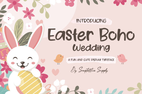 Easter Boho Wedding Font for Digital Branding