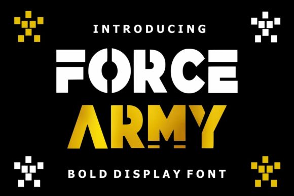 Force Army Display Font for Bold Handmade Designs