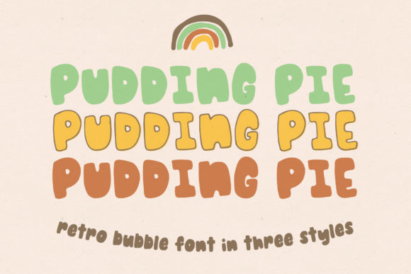 Pudding Pie Font: Playful Retro Charm for Your Brand