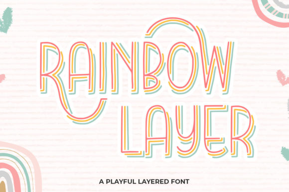 Rainbow Layer: A Playful Display Font for Handmade Creators