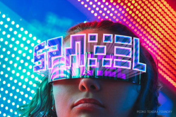 Spaxel: A Retro-Futuristic Display Font for Bold Digital Branding